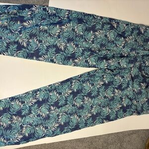 Tommy Bahama Navy and Teal Tropical drawstring pants